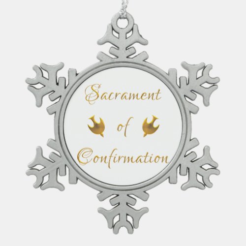 Sacrament of Confirmation Snowflake Ornament