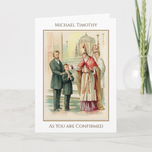 Sacrament of Confirmation Vintage Religious Card