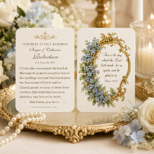 Sacrament of Holy Matrimony Prayer, Psalm 118:24, Business Card