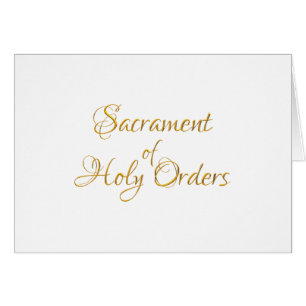 Sacrament of Holy Orders Golden 3D Look Cards