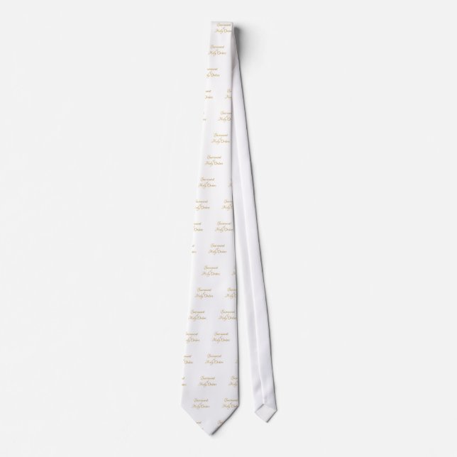 Sacrament of Holy Orders Golden 3D Look Neck Tie (Front)