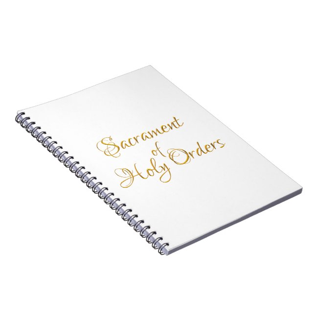 Sacrament of Holy Orders Golden 3D Look Notebook (Right Side)