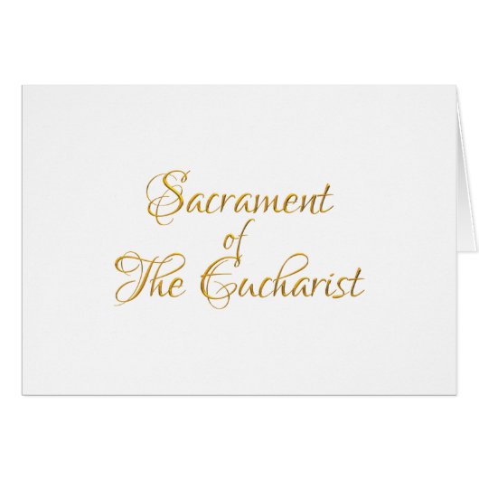 Sacrament of The Eucharist Golden 3D Look (Front Horizontal)