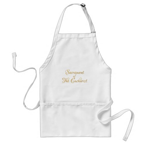 Sacrament of The Eucharist Golden 3D Look Adult Apron