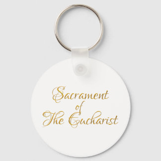 Sacrament of The Eucharist Golden 3D Look Keychain