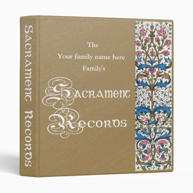 Sacrament Records 1" Binder (Front/Spine)