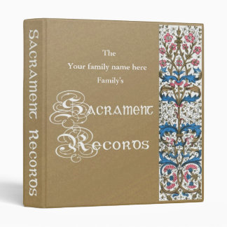 Sacrament Records 1" Binder