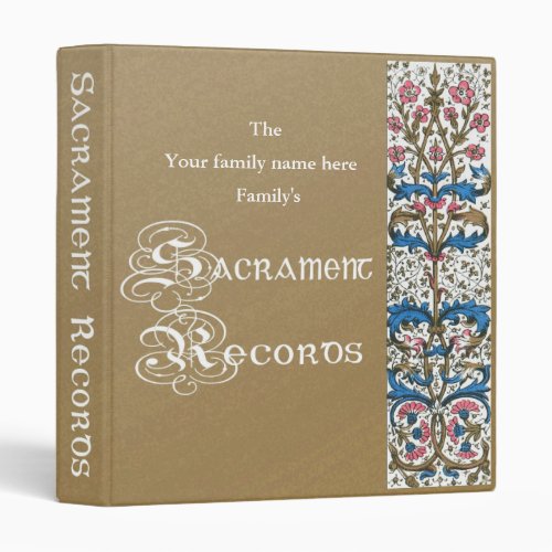 Sacrament Records 1 Binder