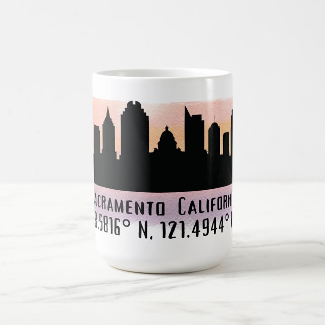 Sacramento CA City Skyline   Coffee Mug (Center)
