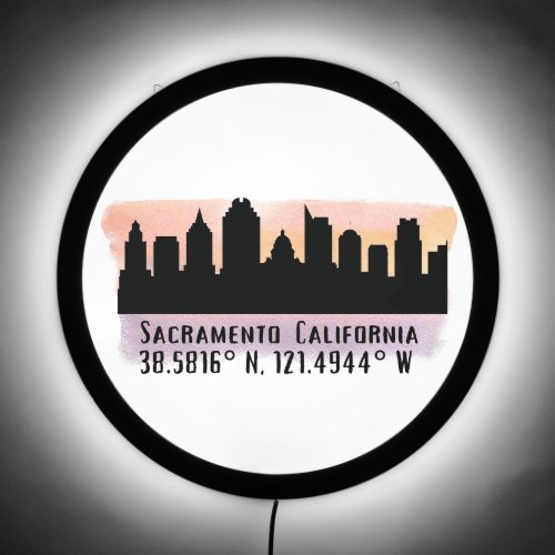Sacramento CA City Skyline   LED Sign