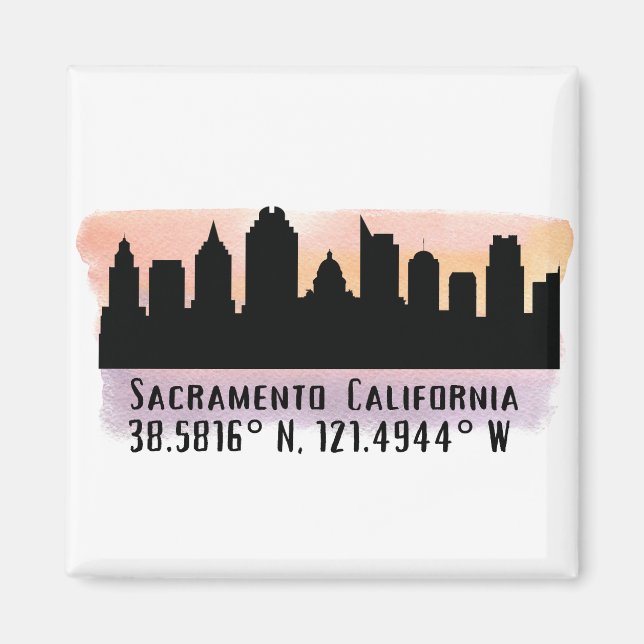 Sacramento CA City Skyline   Magnet (Front)
