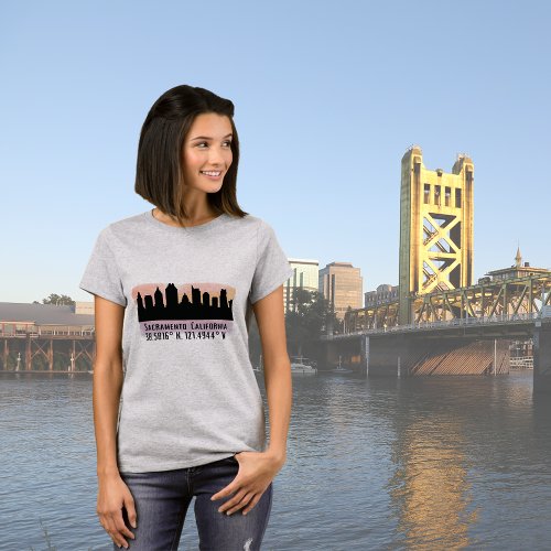 Sacramento CA City Skyline   T_Shirt