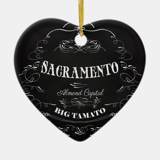 Sacramento, California - Almond Capital Ceramic Ornament