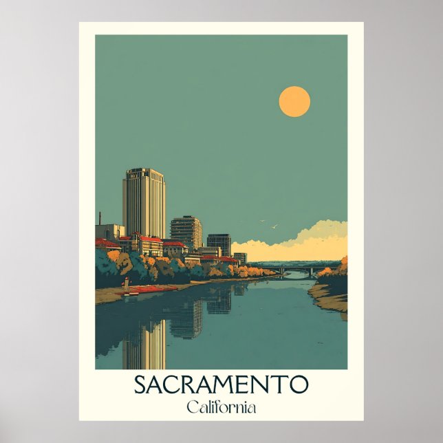 Sacramento California Art Print | State Capitol (Front)