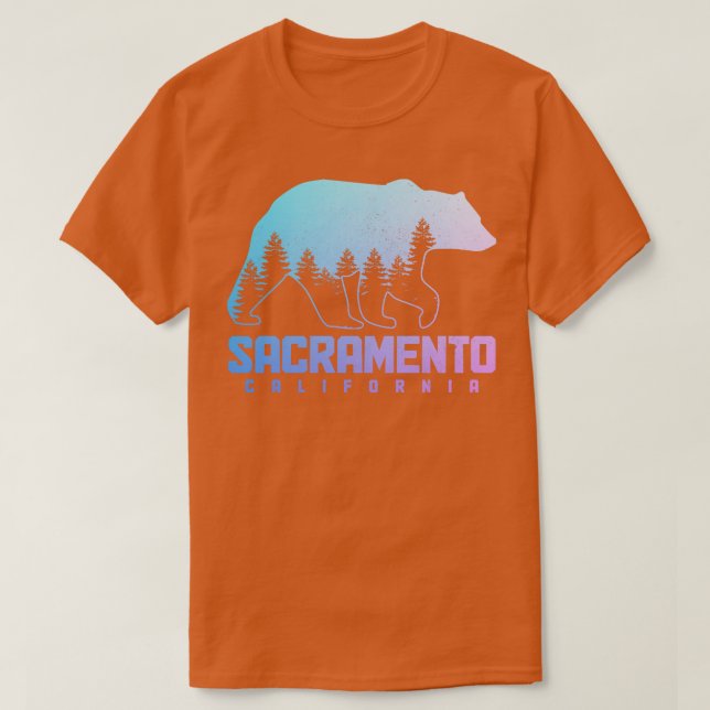 Sacramento California Bear Grizzly Pride Outdoor V T-Shirt (Design Front)