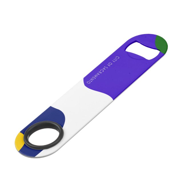 Sacramento (California) city flag Bar Key (Front Angled)