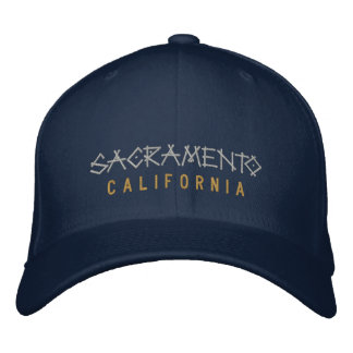 Sacramento California Embroidered Hat on Navy