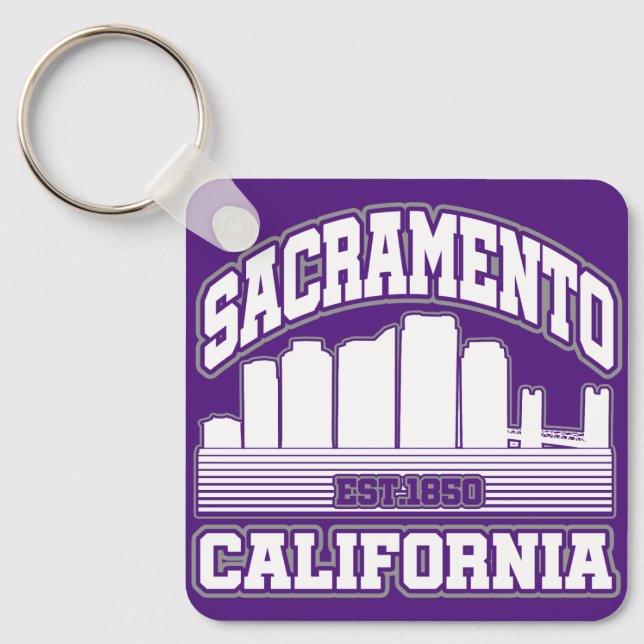 Sacramento,California Keychain (Front)