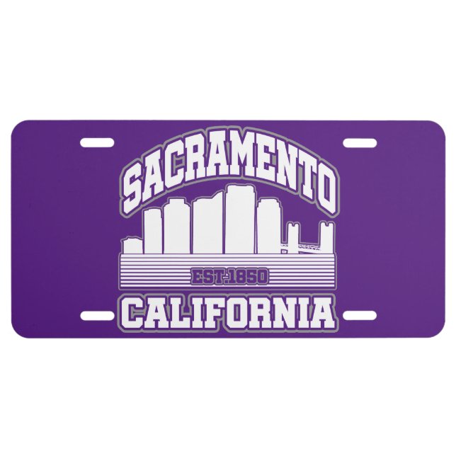 Sacramento,California License Plate (Front)