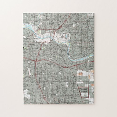 Sacramento California Map 1992 Jigsaw Puzzle