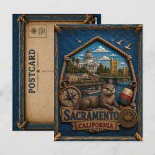 Sacramento California Postcard Vintage Travel
