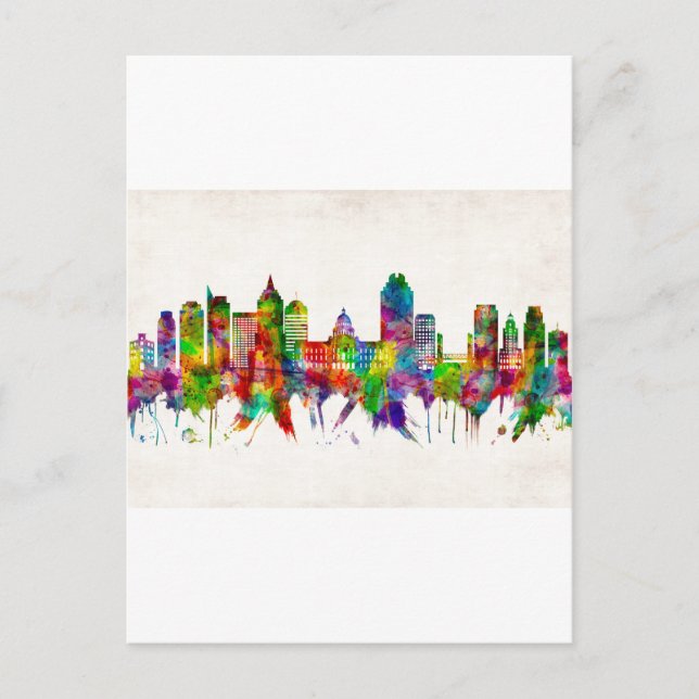 Sacramento California Skyline Invitation Postcard (Front)