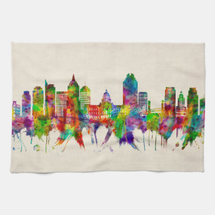 Sacramento California Skyline Kitchen Towel