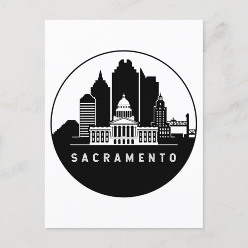 Sacramento California Skyline Postcard