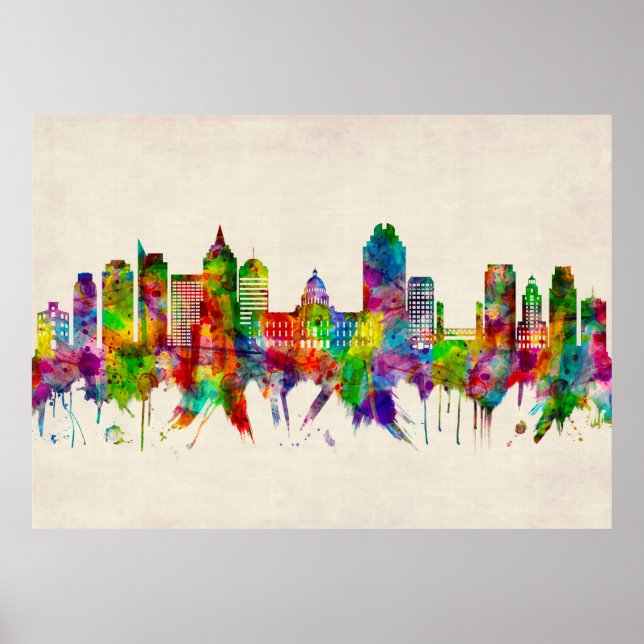Sacramento California Skyline Poster (Front)
