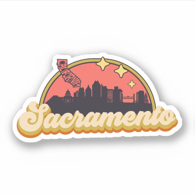 Sacramento, California Sticker (Front)