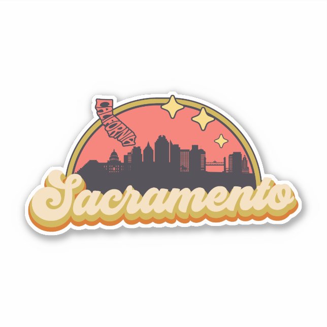 Sacramento, California Sticker (Front)