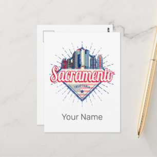 Sacramento California United States Skyline USA Postcard