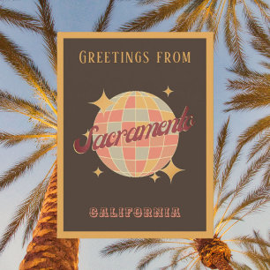 Sacramento California vacation Retro Postcard