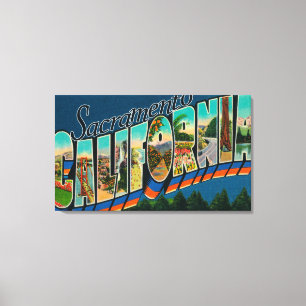 Sacramento, CaliforniaLarge Letter Scenes Canvas Print