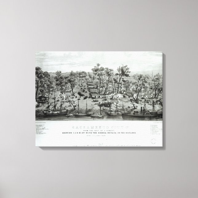 Sacramento City, California Canvas Print (Front)
