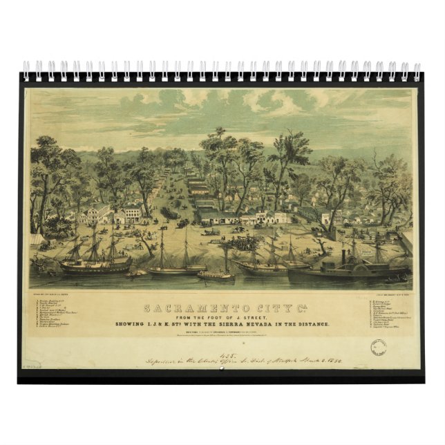 Sacramento City California in 1849 by C Parsons Calendar (Cover)