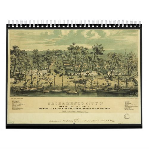 Sacramento City California in 1849 by C Parsons Calendar