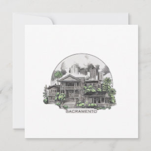 Sacramento City California USA Invitation