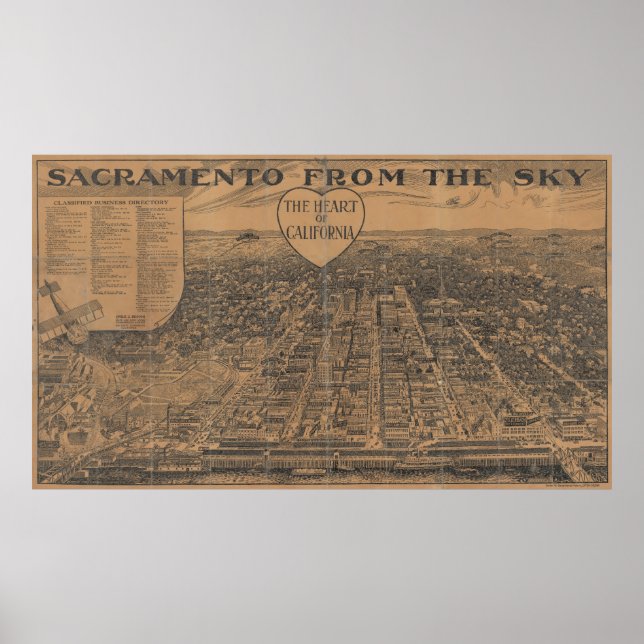 Sacramento From The Sky Poster (Front)