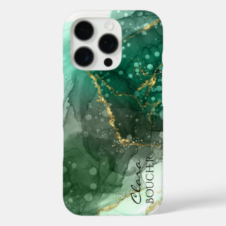 Sacramento Green Alcohol Ink Customizable iPhone 16 Pro Case