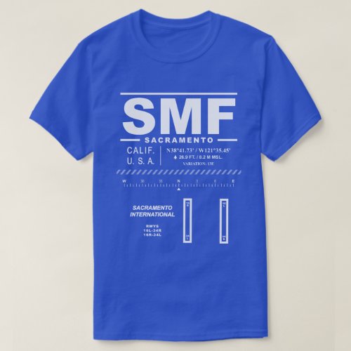 Sacramento International Airport SMF T_Shirt