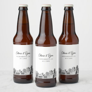 Sacramento Landmarks Personalized Beer Label
