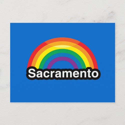 SACRAMENTO LGBT PRIDE RAINBOW POSTCARD
