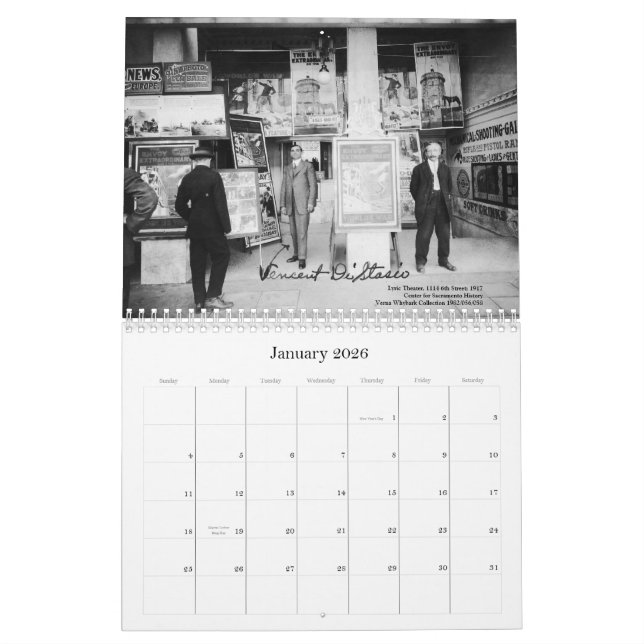 Sacramento Movie Palaces Calendar (Jan 2026)