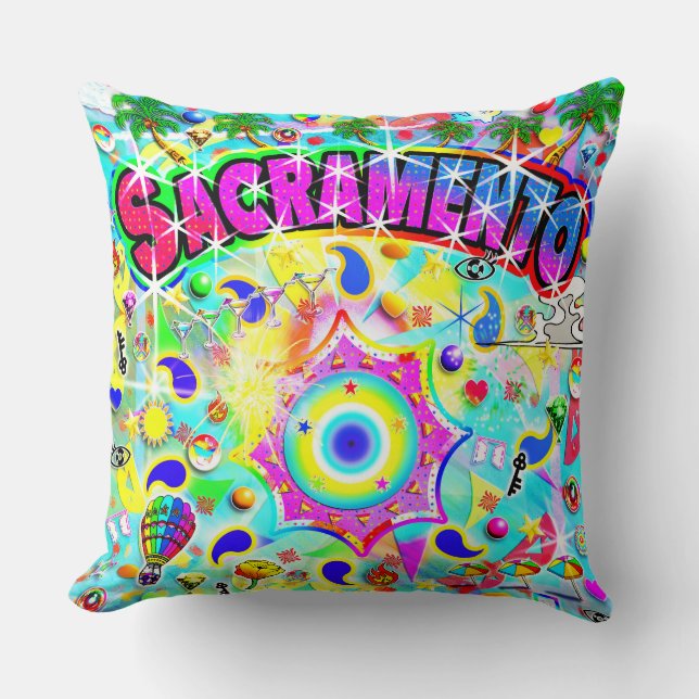 Sacramento Mystic Dance  Throw Pillow (Front)