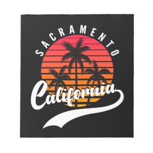 Sacramento Retro Sunset Notepad