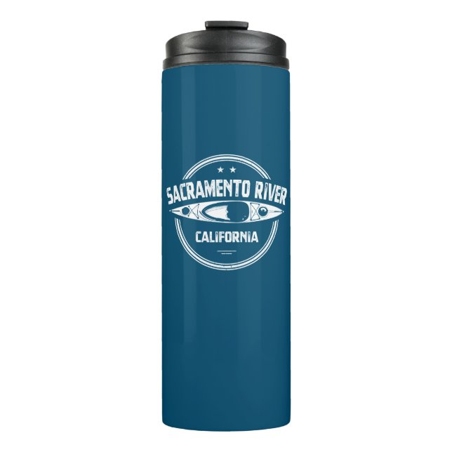 Sacramento River California Kayaking Thermal Tumbler (Front)