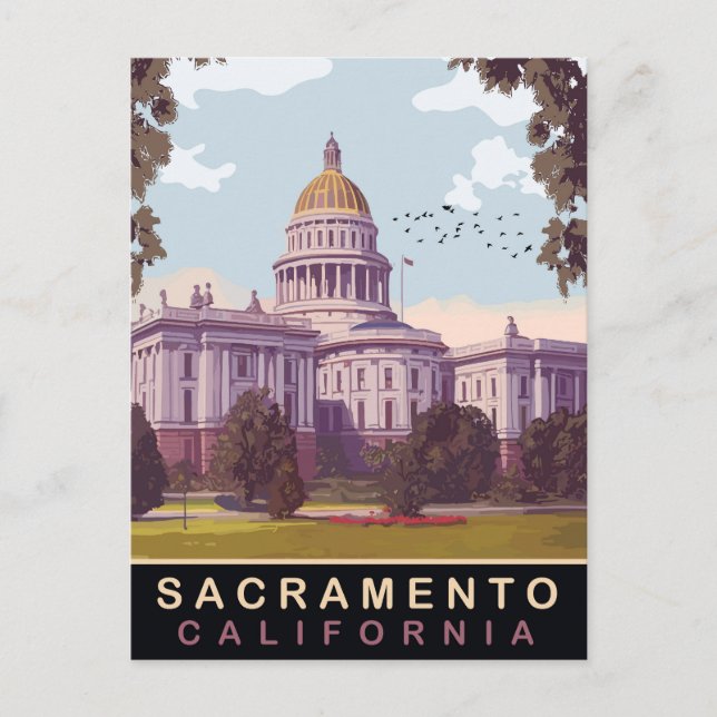 Sacramento, State Capital, California, Travel Postcard (Front)