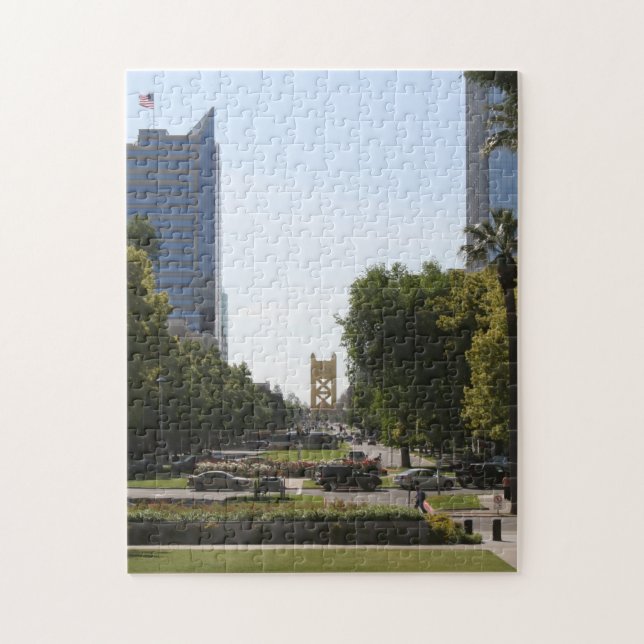 Sacramento: Tower Bridge from Capitol Mall Jigsaw Puzzle (Vertical)