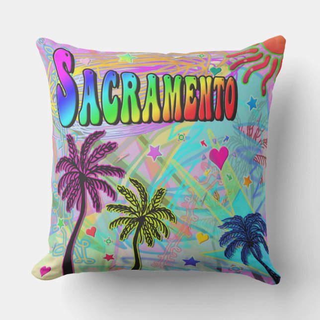 Sacramento Vivid Romance Pillow (Front)
